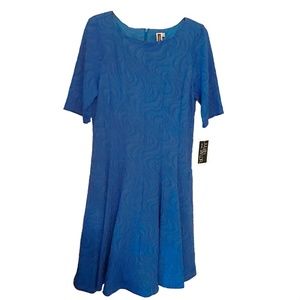 NWT JULIAN TAYLOR ROYAL COBALT BLUE DRESS SIZE 14